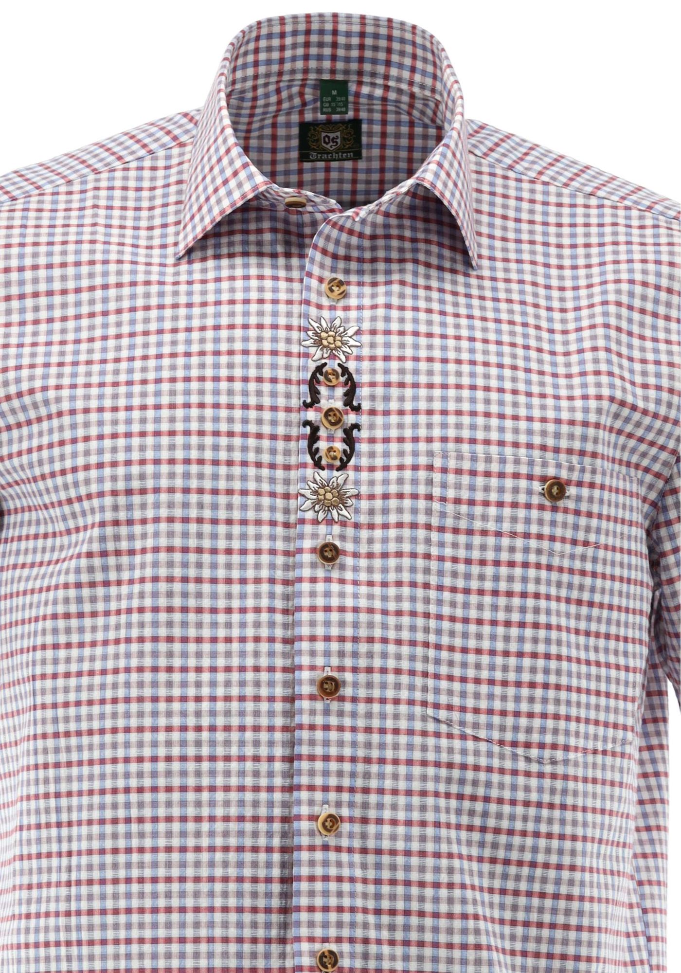 OS Trachten Kurzarmhemd Slim Fit Wilfi