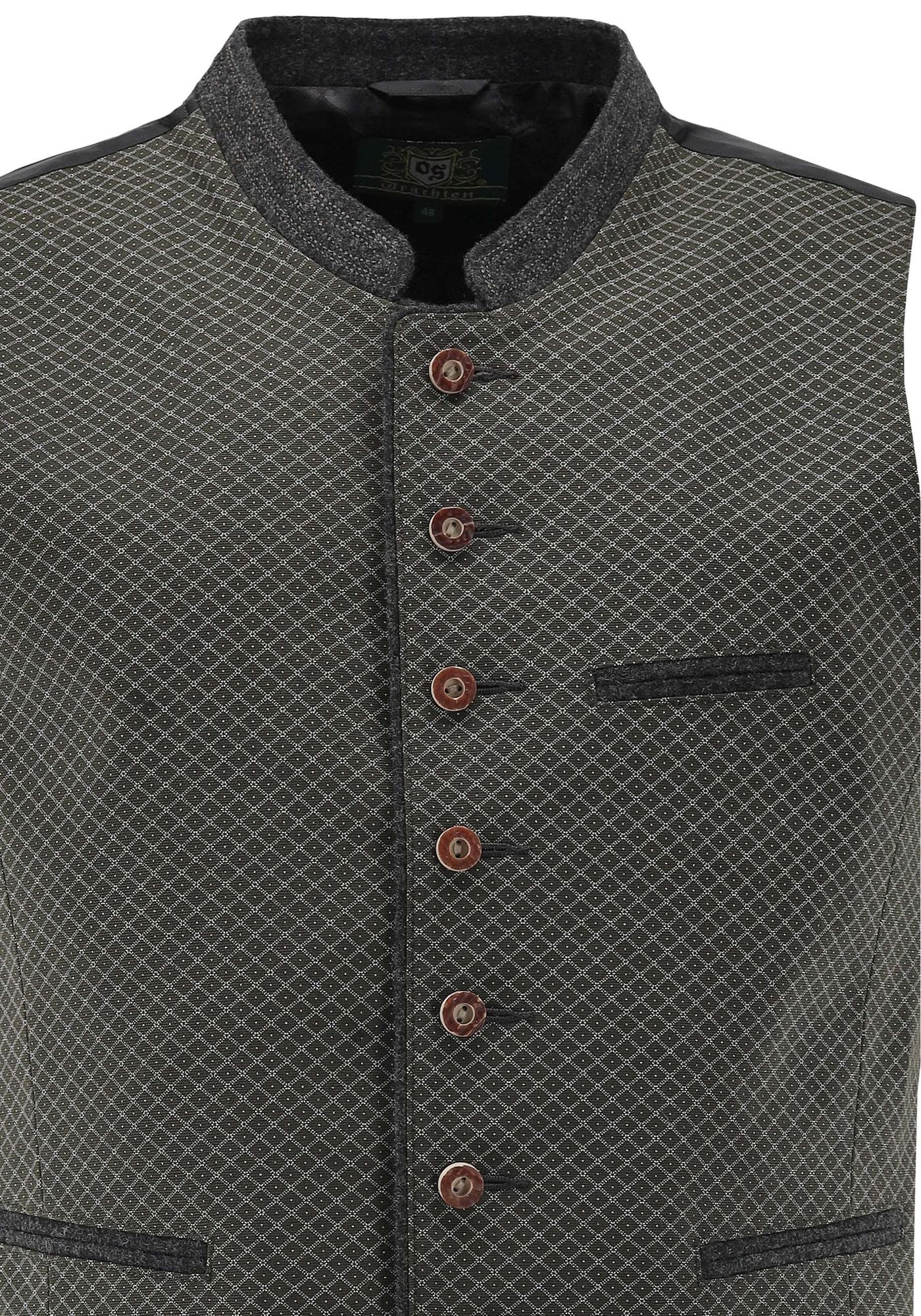 OS Trachten Trachtenweste Slim Fit Teger