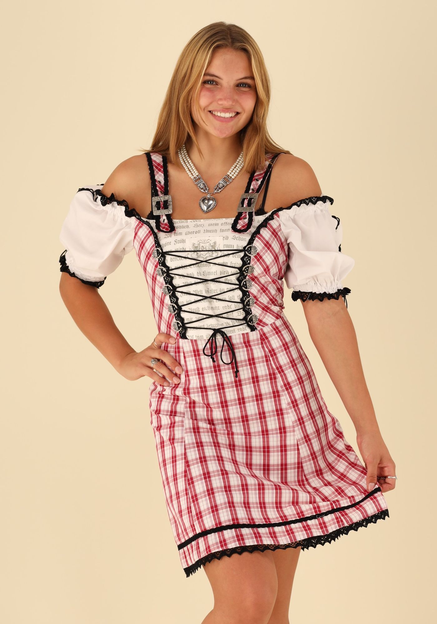 OS Trachten Trachtenkleid mit Kastenausschnitt Qedaro