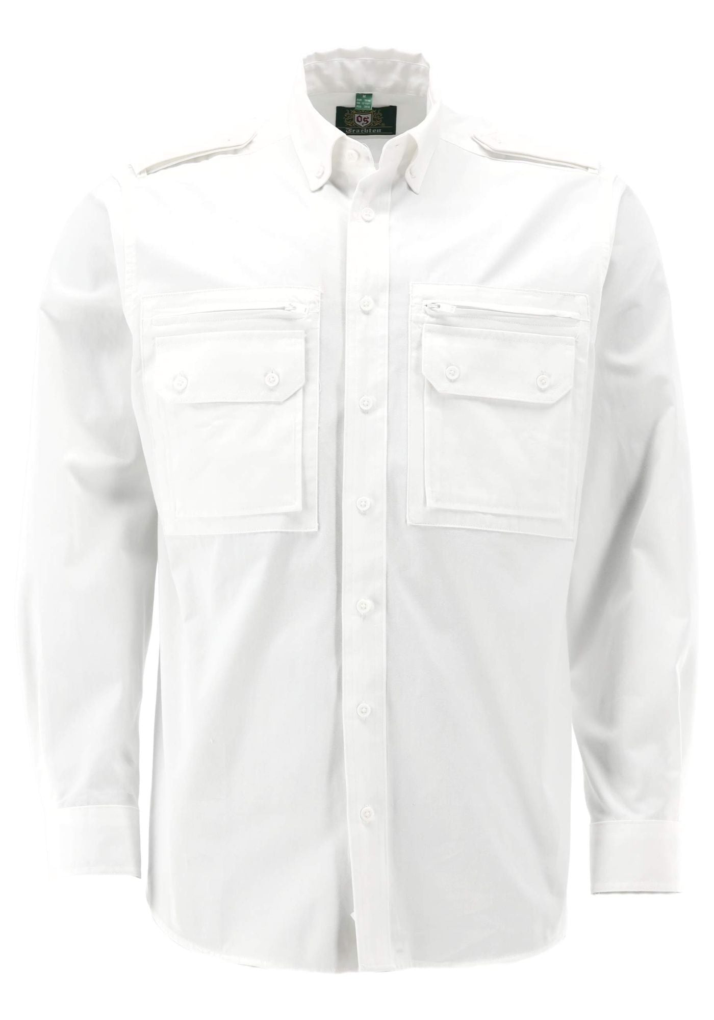 OS Trachten Herren Hemd Langarm Jagdhemd mit Button-Down-Kragen Egapey