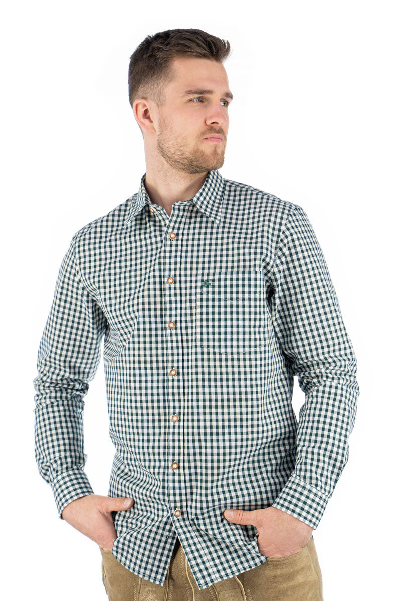 OS Trachten Trachtenhemd Regular Fit Panxeta