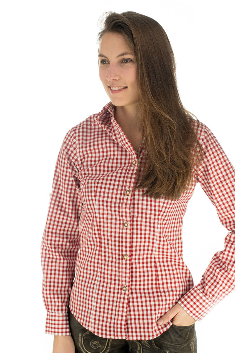 OS Trachten Trachtenbluse Tailliert Qorru