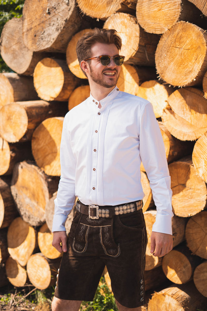 OS Trachten Trachtenhemd Slim Fit Pewya