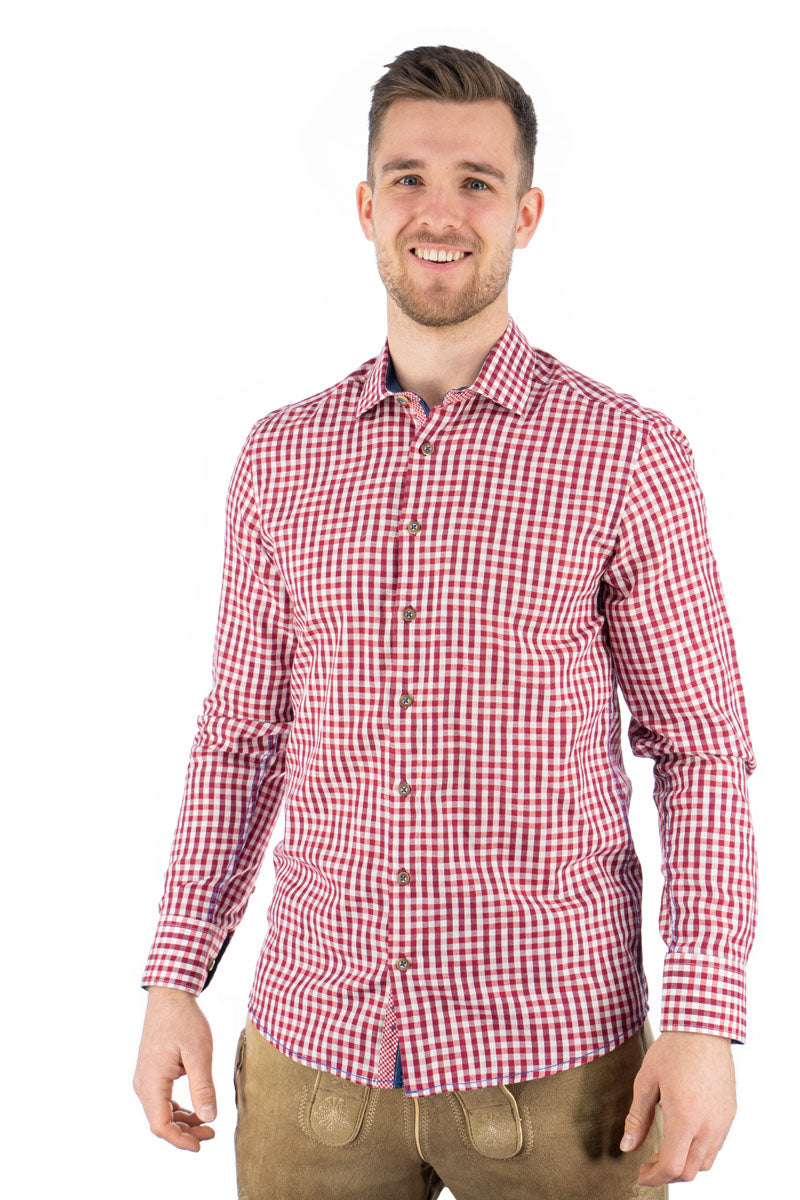 OS Trachten Trachtenhemd Slim Fit Zufir