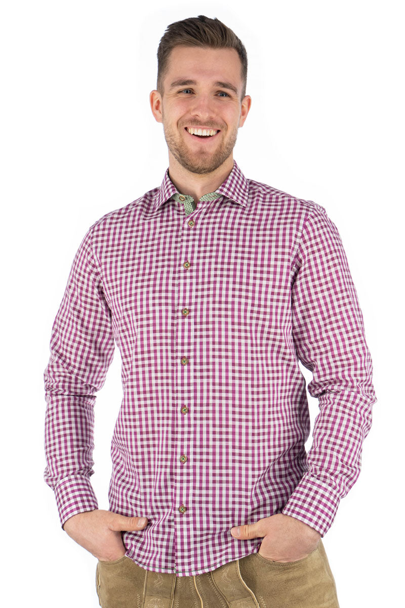 OS Trachten Trachtenhemd Slim Fit Zufir