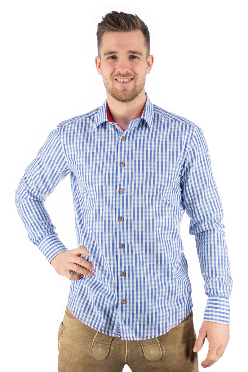 OS Trachten Trachtenhemd Slim Fit Zufir