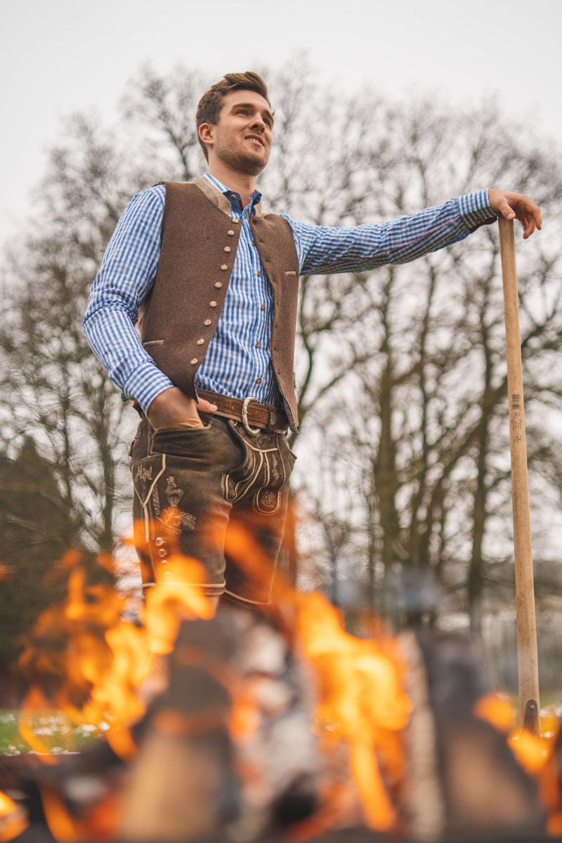 OS Trachten Trachtenhemd Slim Fit Zufir