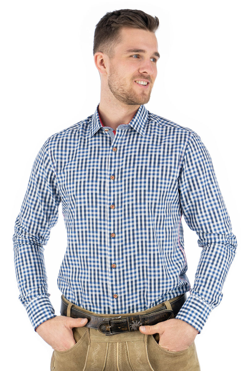 OS Trachten Trachtenhemd Slim Fit Zufir