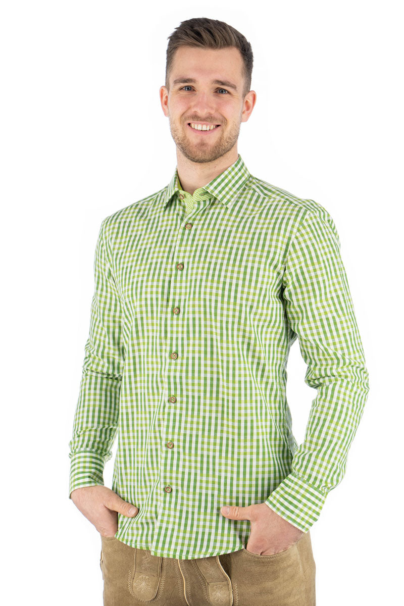 OS Trachten Trachtenhemd Slim Fit Zufir