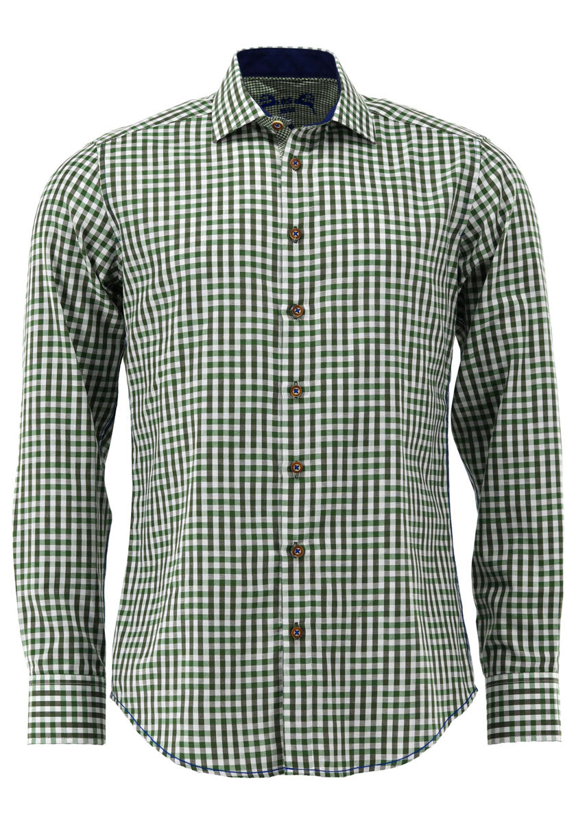 OS Trachten Trachtenhemd Slim Fit Merogu (extra lang)