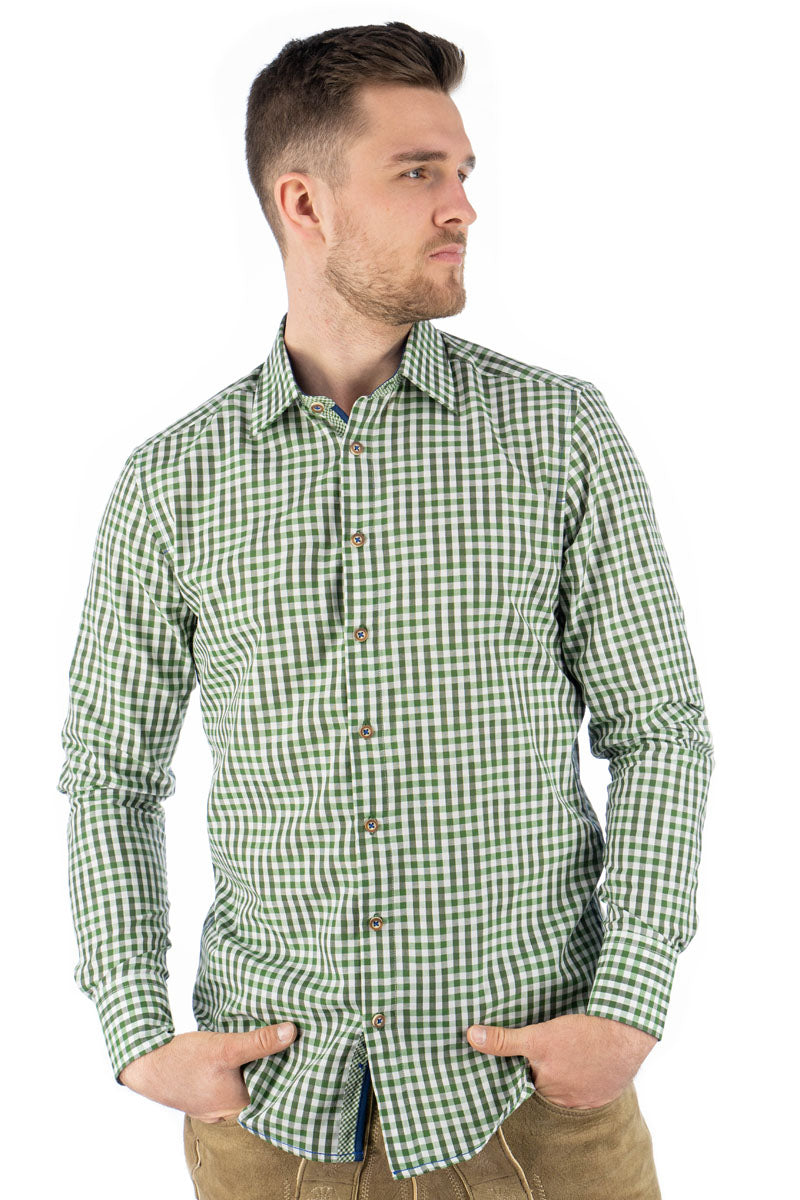 OS Trachten Trachtenhemd Slim Fit Zufir
