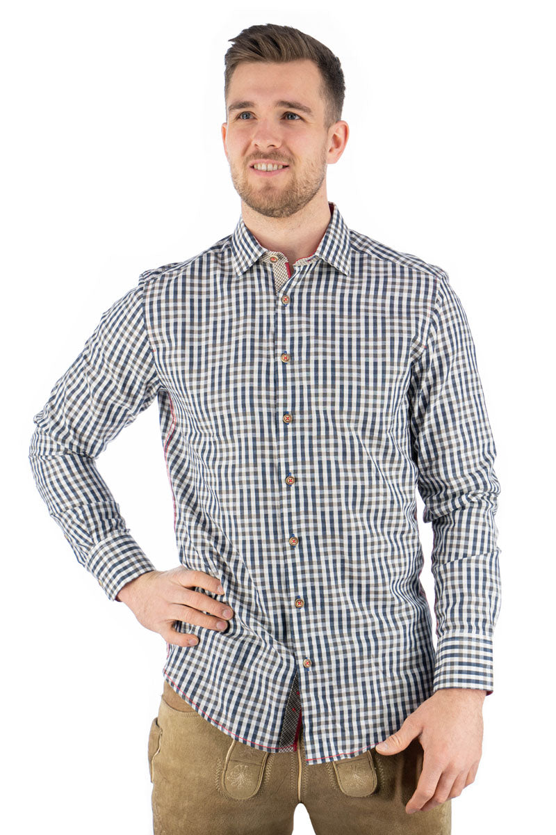 OS Trachten Trachtenhemd Slim Fit Zufir