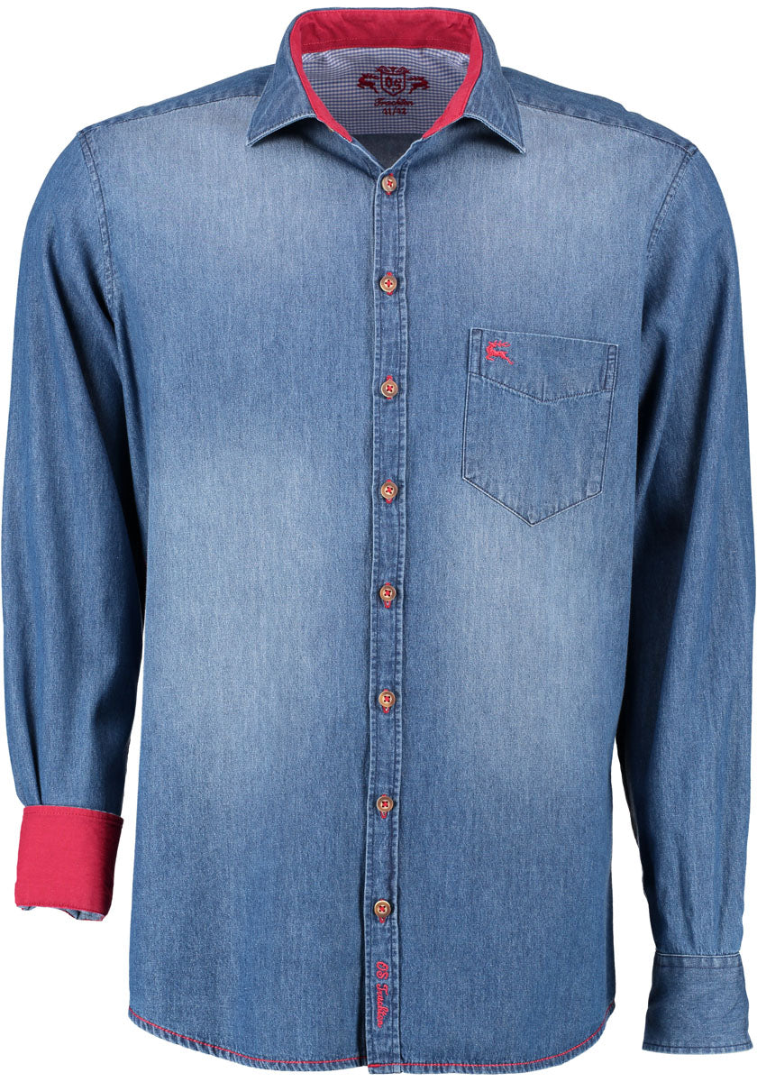 OS Trachten Trachtenhemd Slim Fit Ibuku