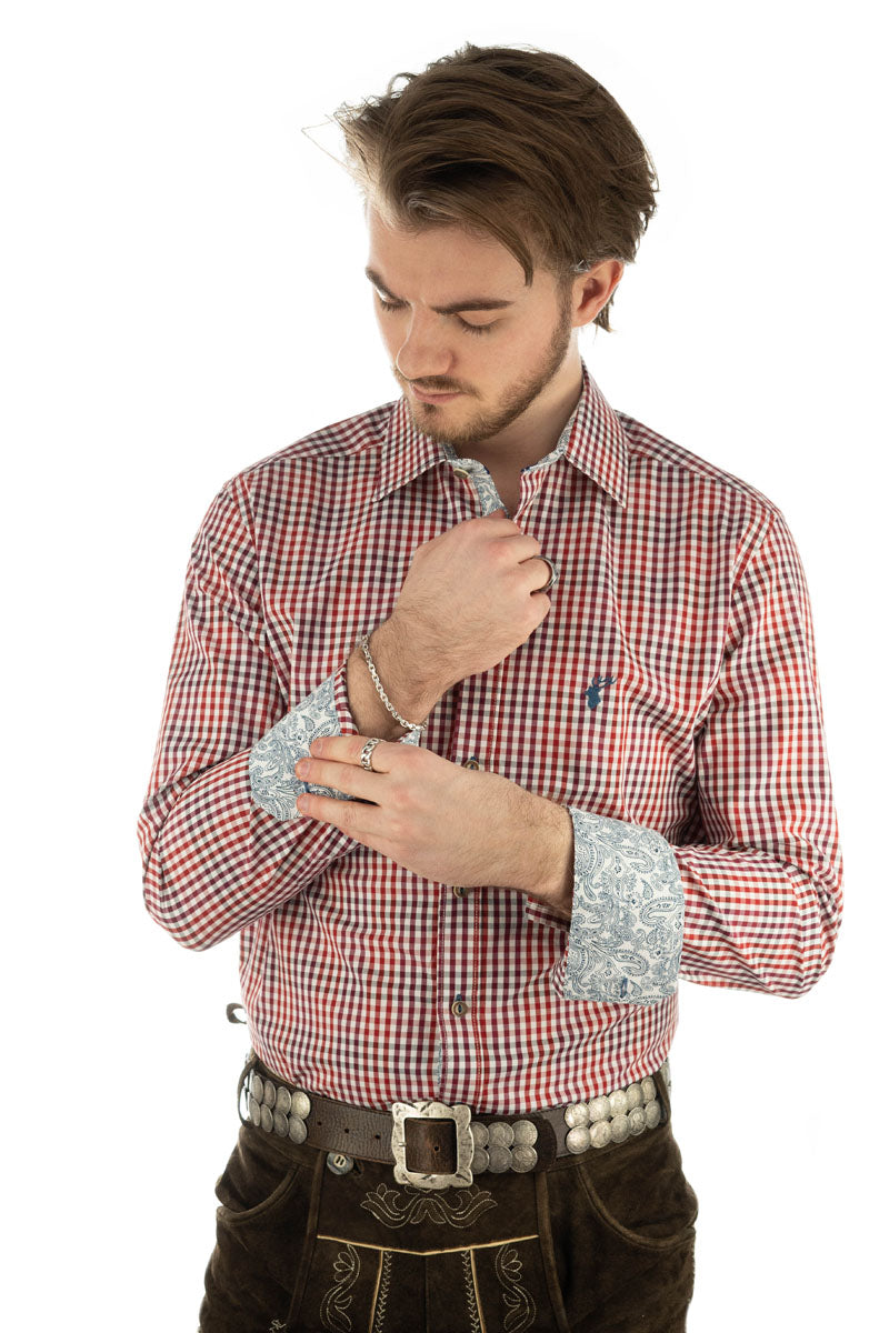 OS Trachten Trachtenhemd Slim Fit Arkaya