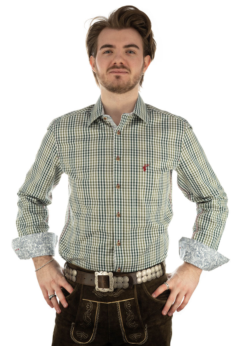 OS Trachten Trachtenhemd Slim Fit Arkaya