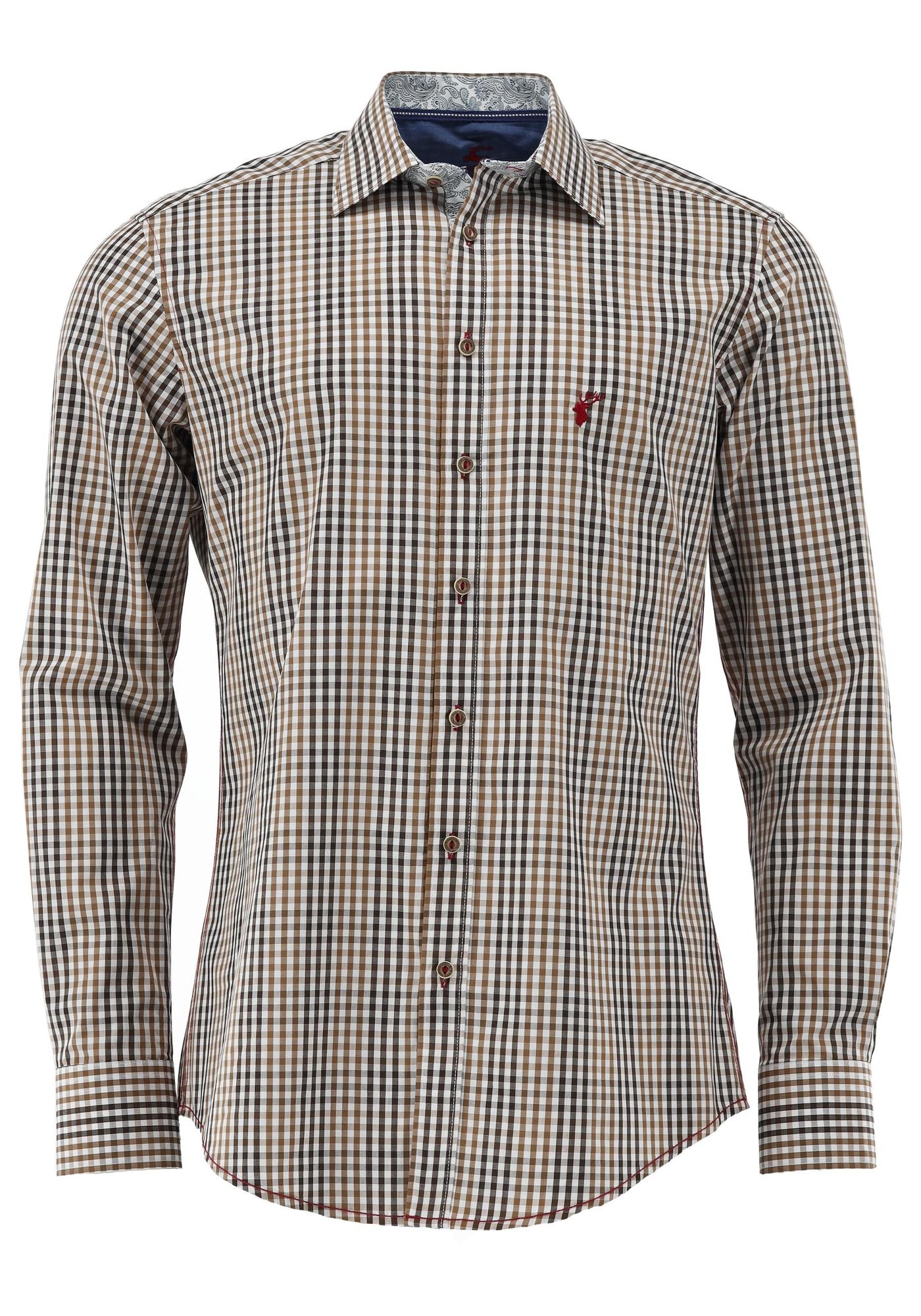 OS Trachten Trachtenhemd Slim Fit Arkaya