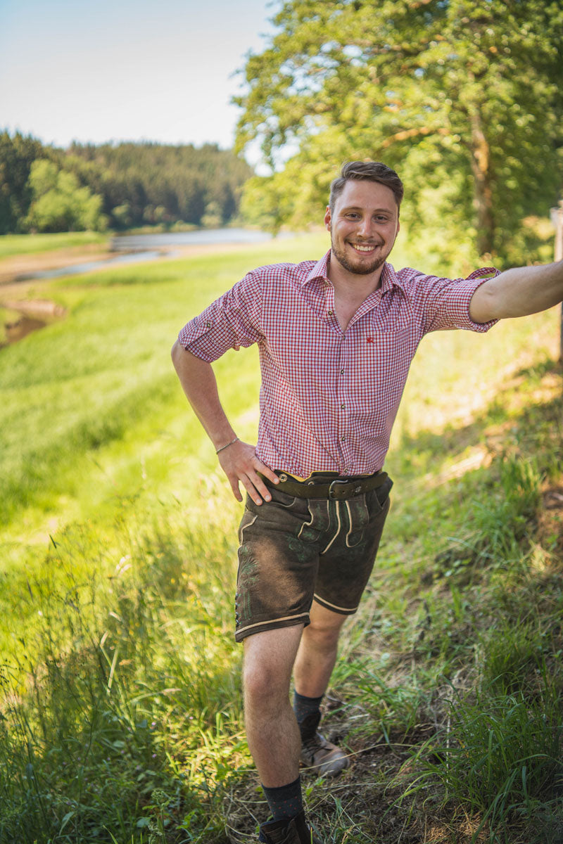 OS Trachten Trachtenhemd Regular Fit Vakas