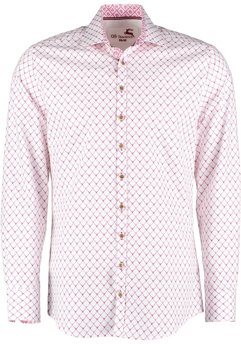 OS Trachten Trachtenhemd Slim Fit Kedase