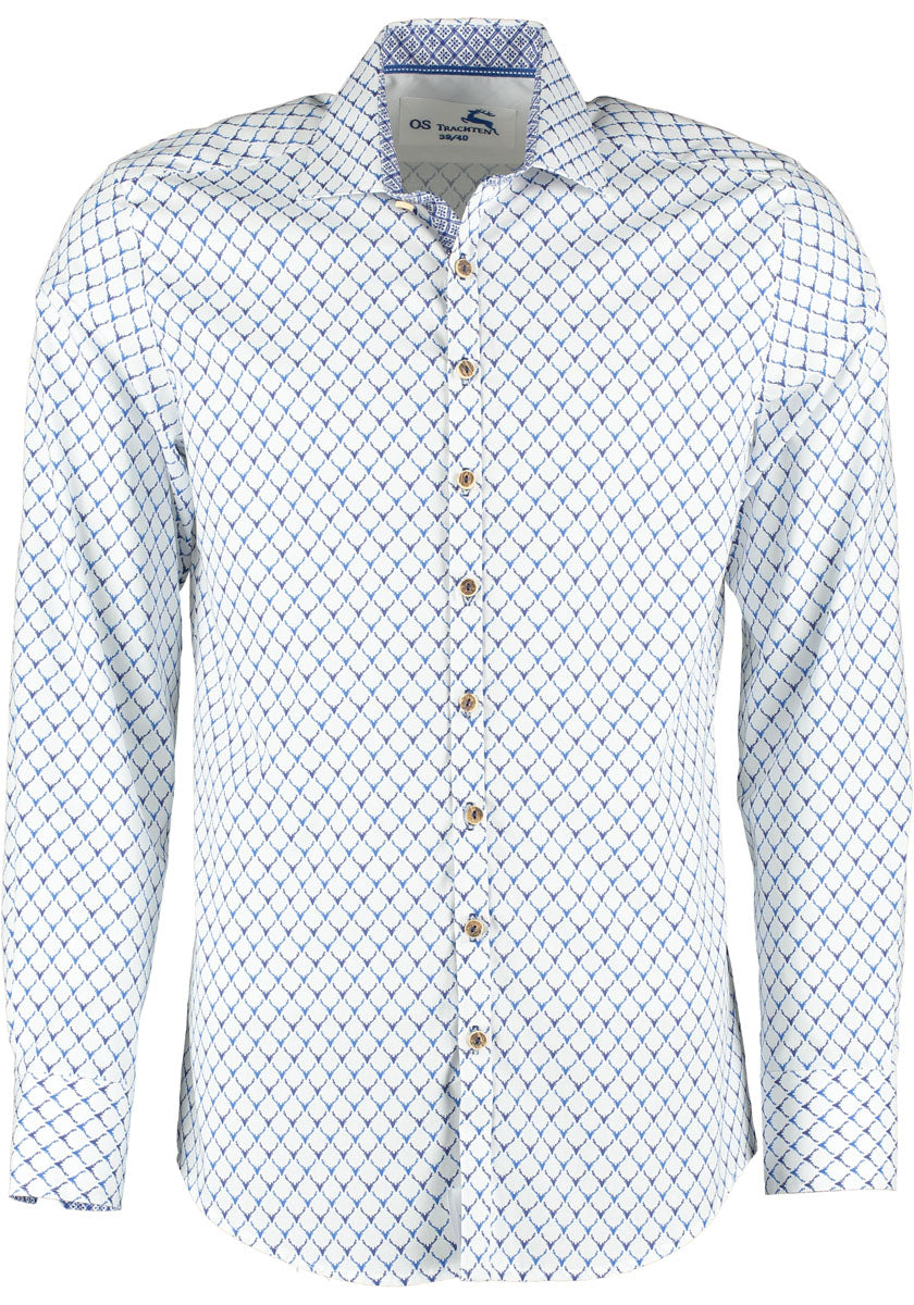 OS Trachten Trachtenhemd Slim Fit Kedase