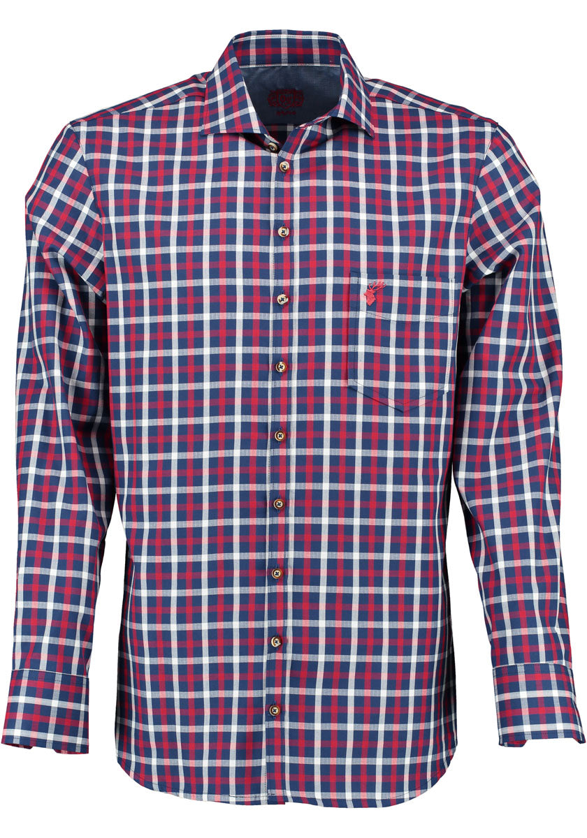 OS Trachten Trachtenhemd Slim Fit Keugys