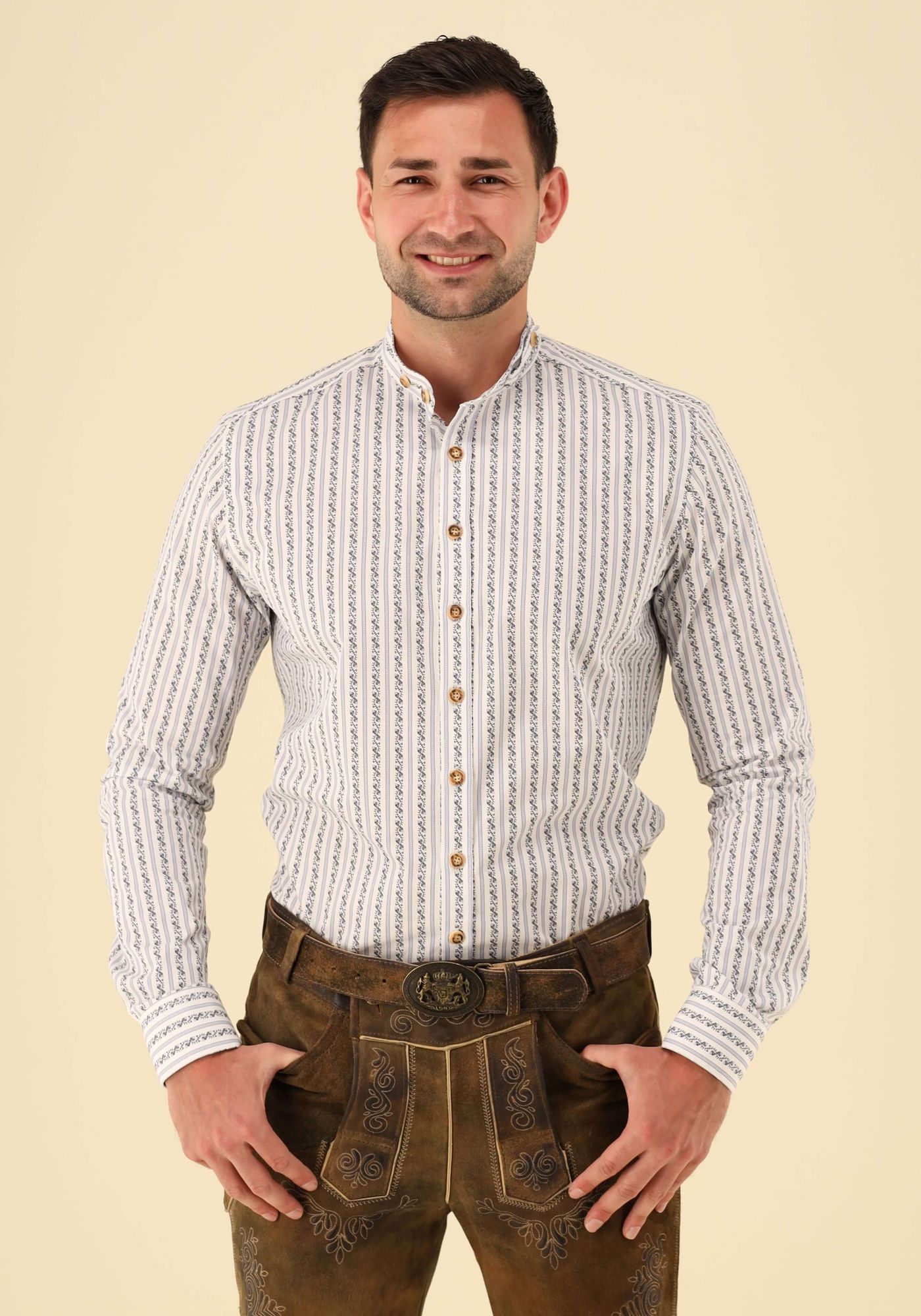 Gipfelstürmer Trachtenhemd Slim Fit Aspeio