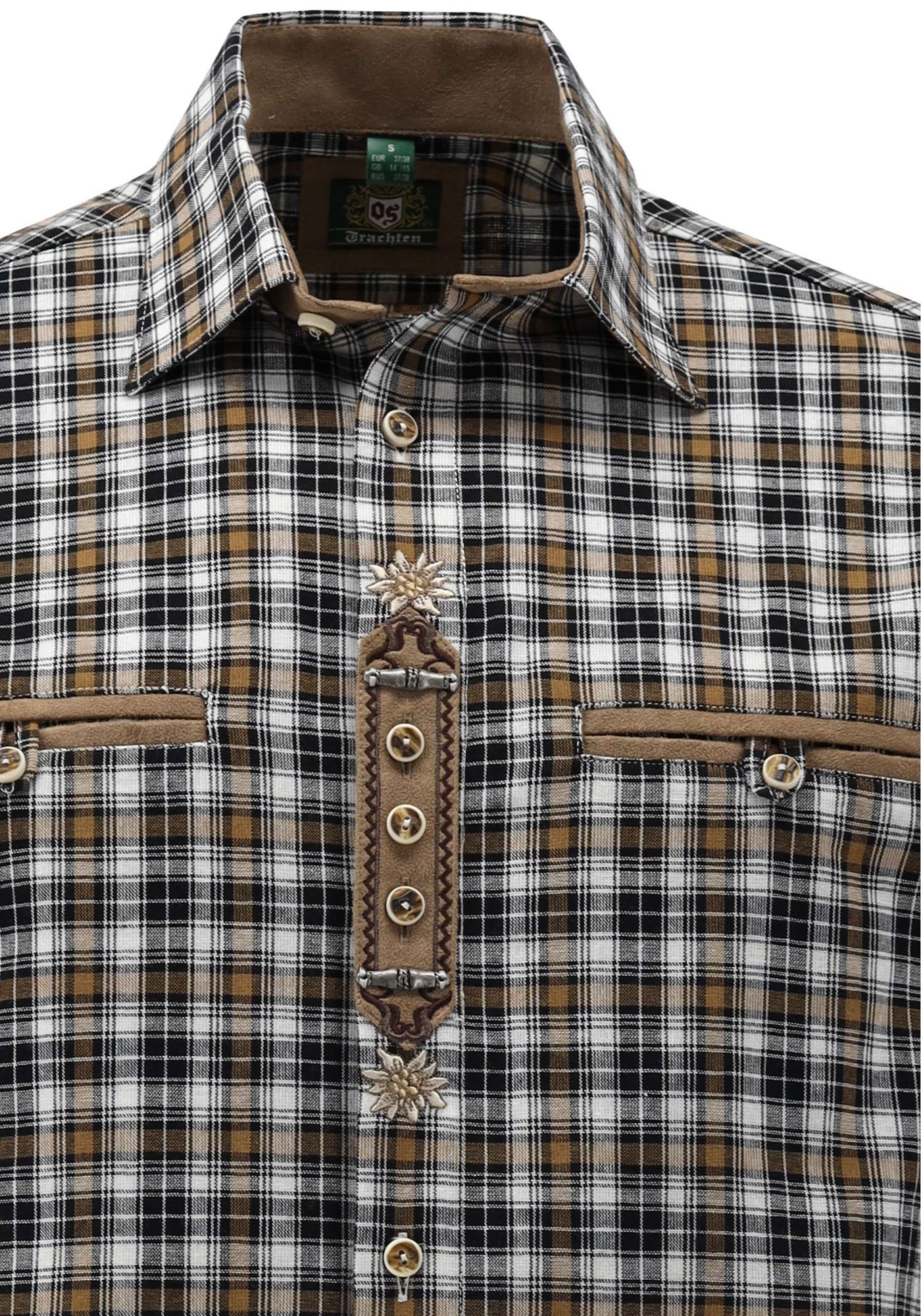 OS Trachten Trachtenhemd Slim Fit Clavas