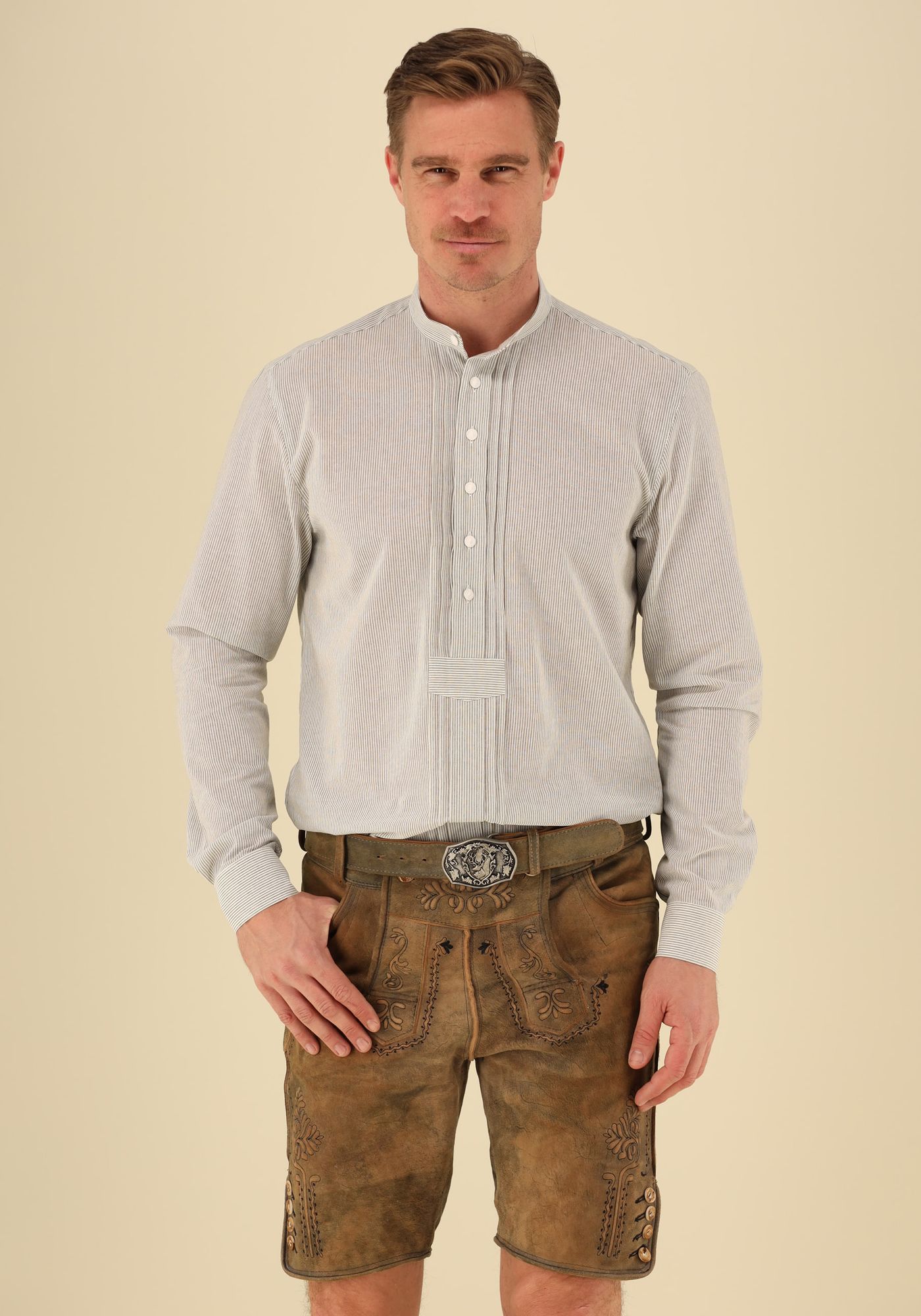 OS Trachten Trachtenhemd Slim Fit Tiboya