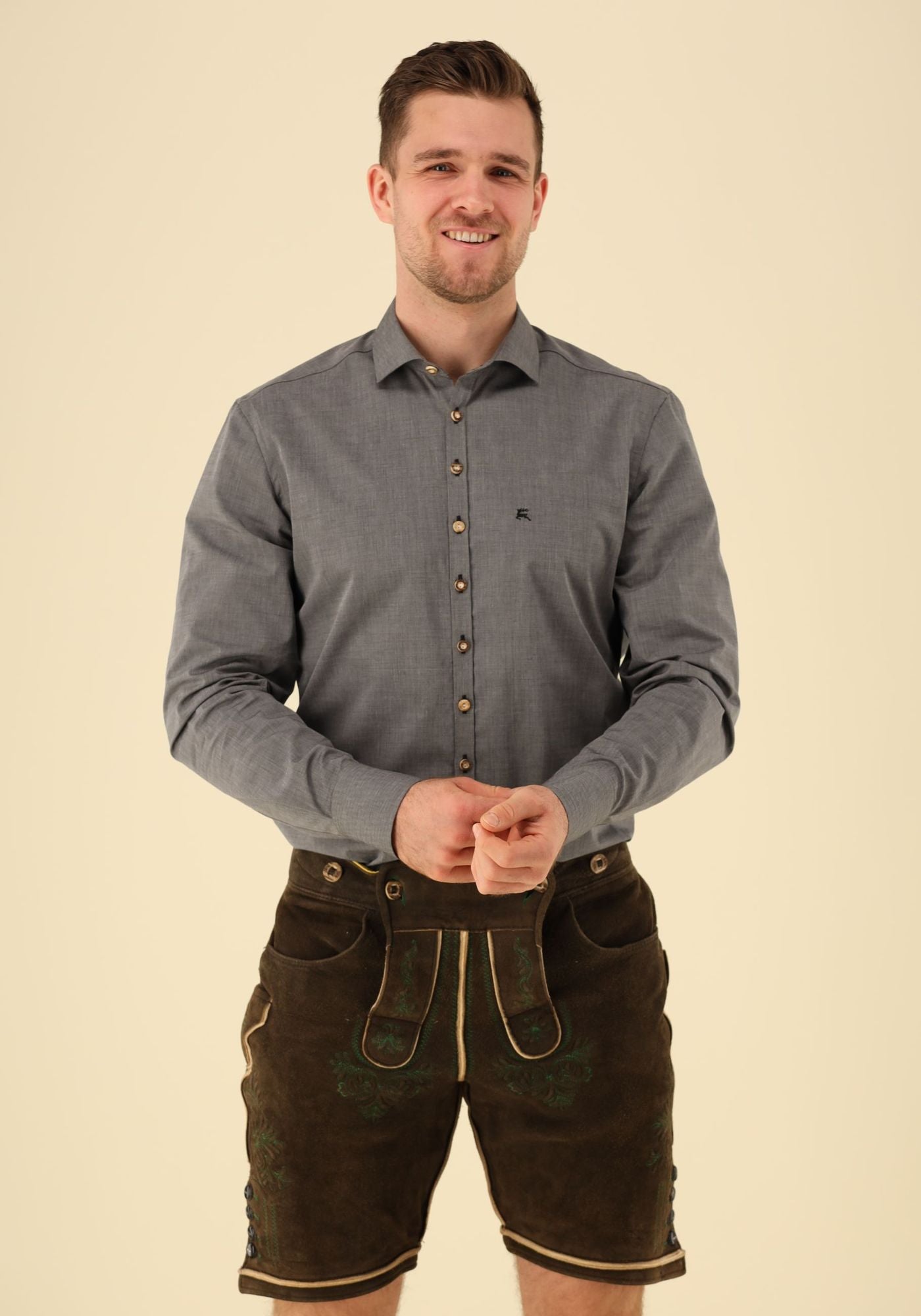 Gipfelstürmer Trachtenhemd Slim Fit Luvigo