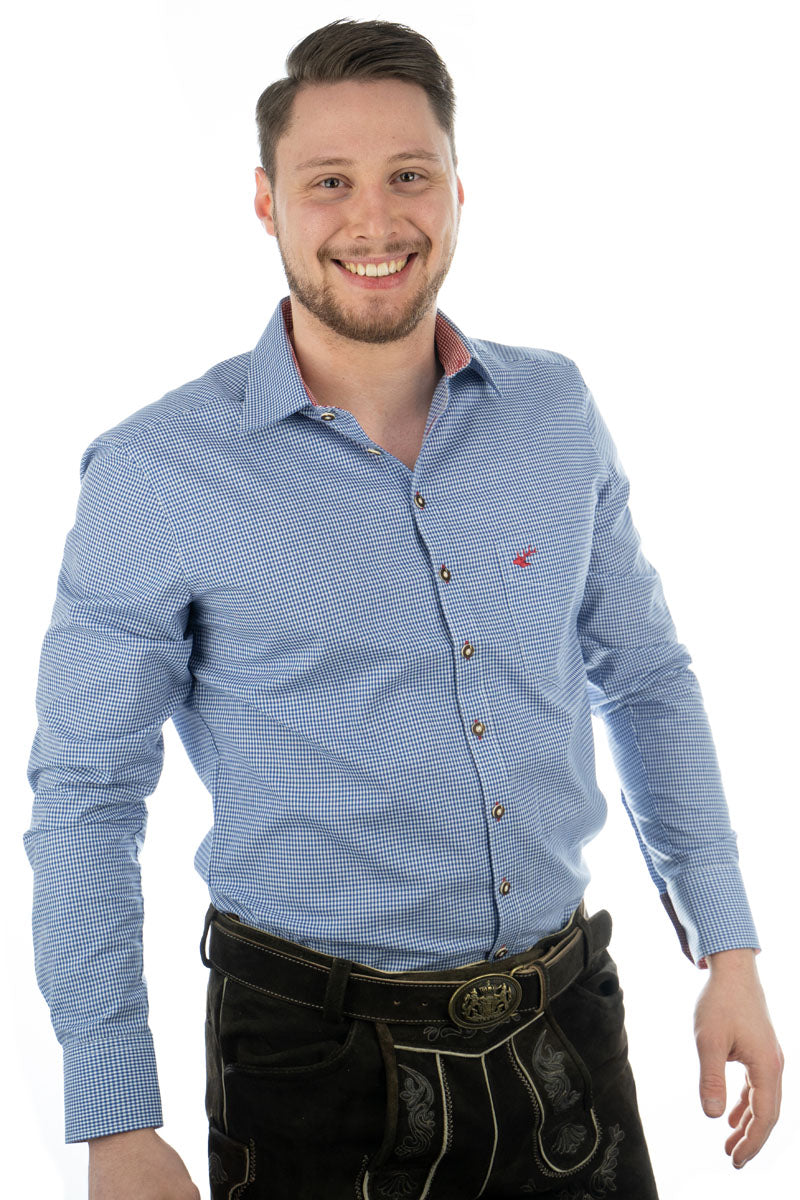 OS Trachten Trachtenhemd Slim Fit Wacodu