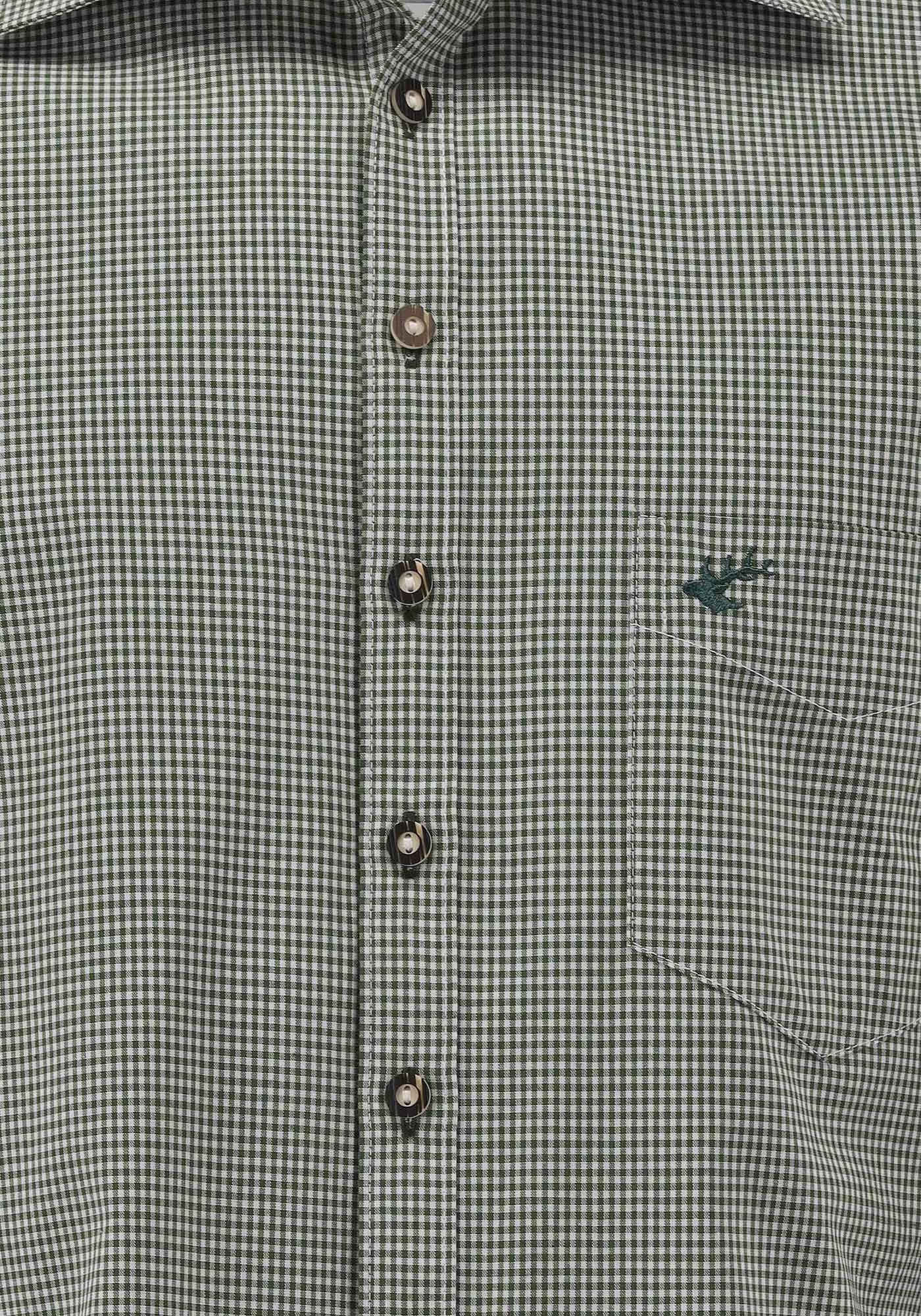 OS Trachten Trachtenhemd Slim Fit Wacodu