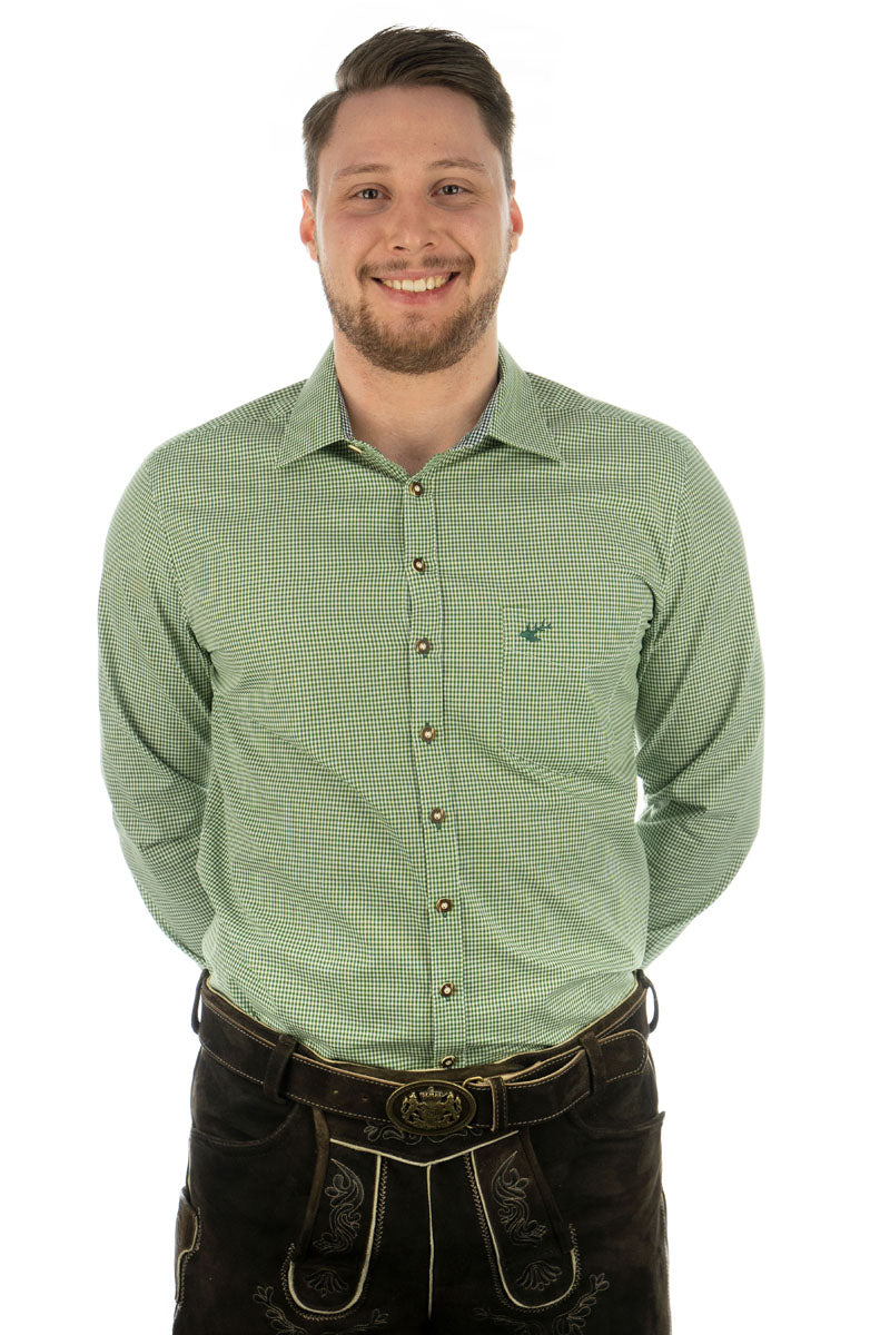 OS Trachten Trachtenhemd Slim Fit Wacodu