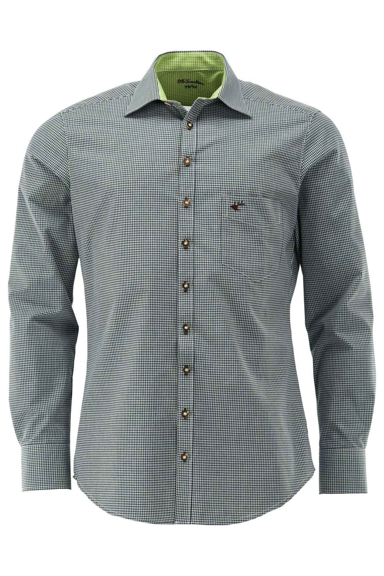 OS Trachten Trachtenhemd Slim Fit Wacodu