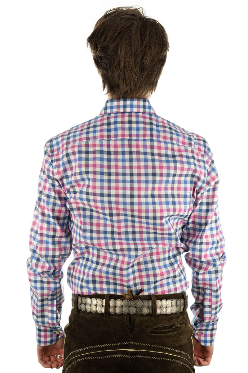 OS Trachten Trachtenhemd Slim Fit Junra