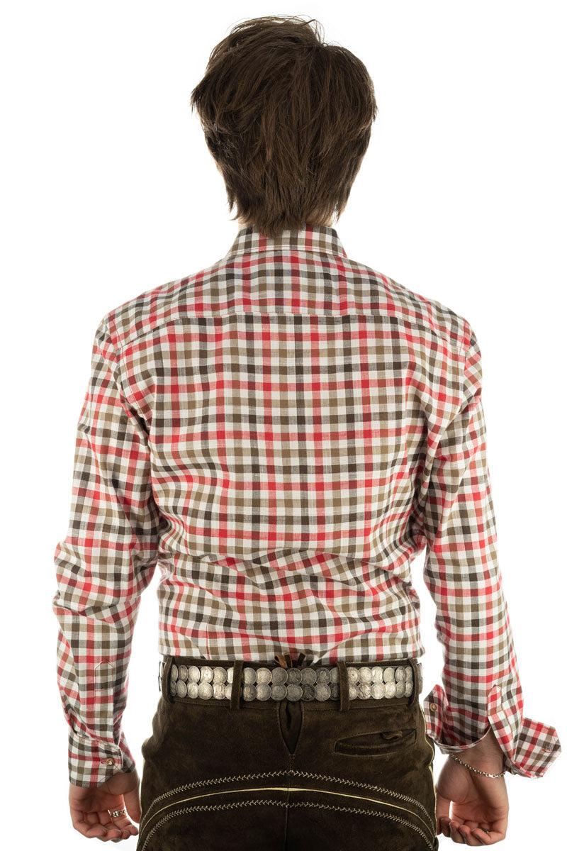 OS Trachten Trachtenhemd Slim Fit Junra