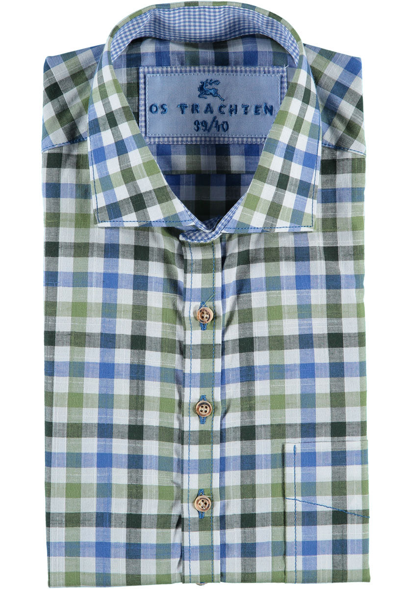 OS Trachten Trachtenhemd Slim Fit Junra
