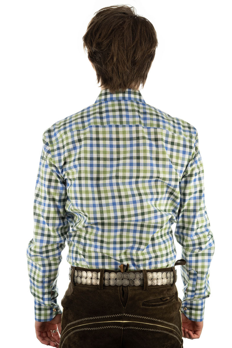 OS Trachten Trachtenhemd Slim Fit Junra