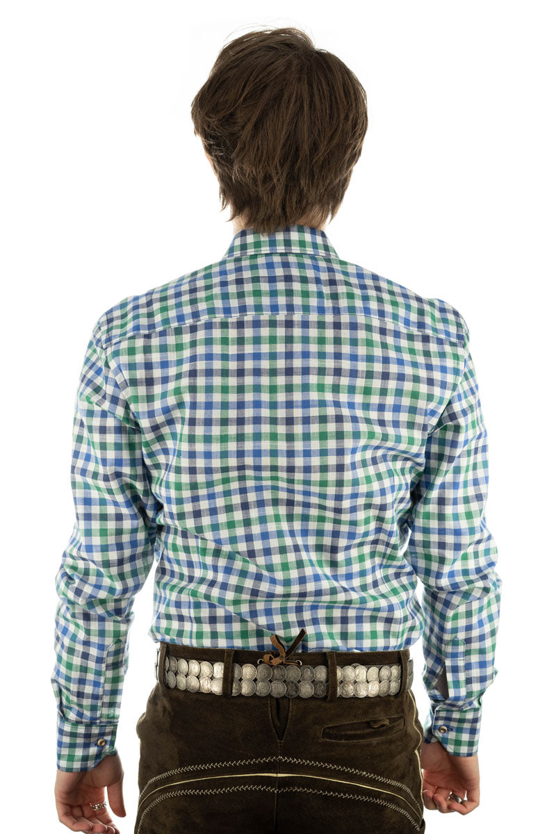 OS Trachten Trachtenhemd Slim Fit Junra