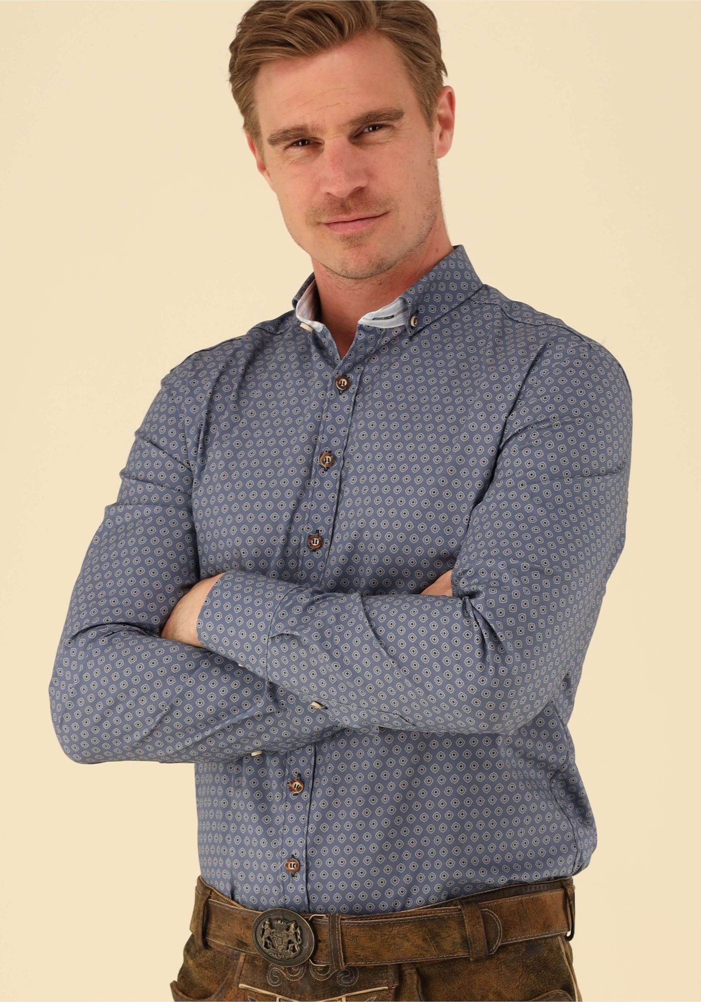 Gipfelstürmer Trachtenhemd Slim Fit Idodo