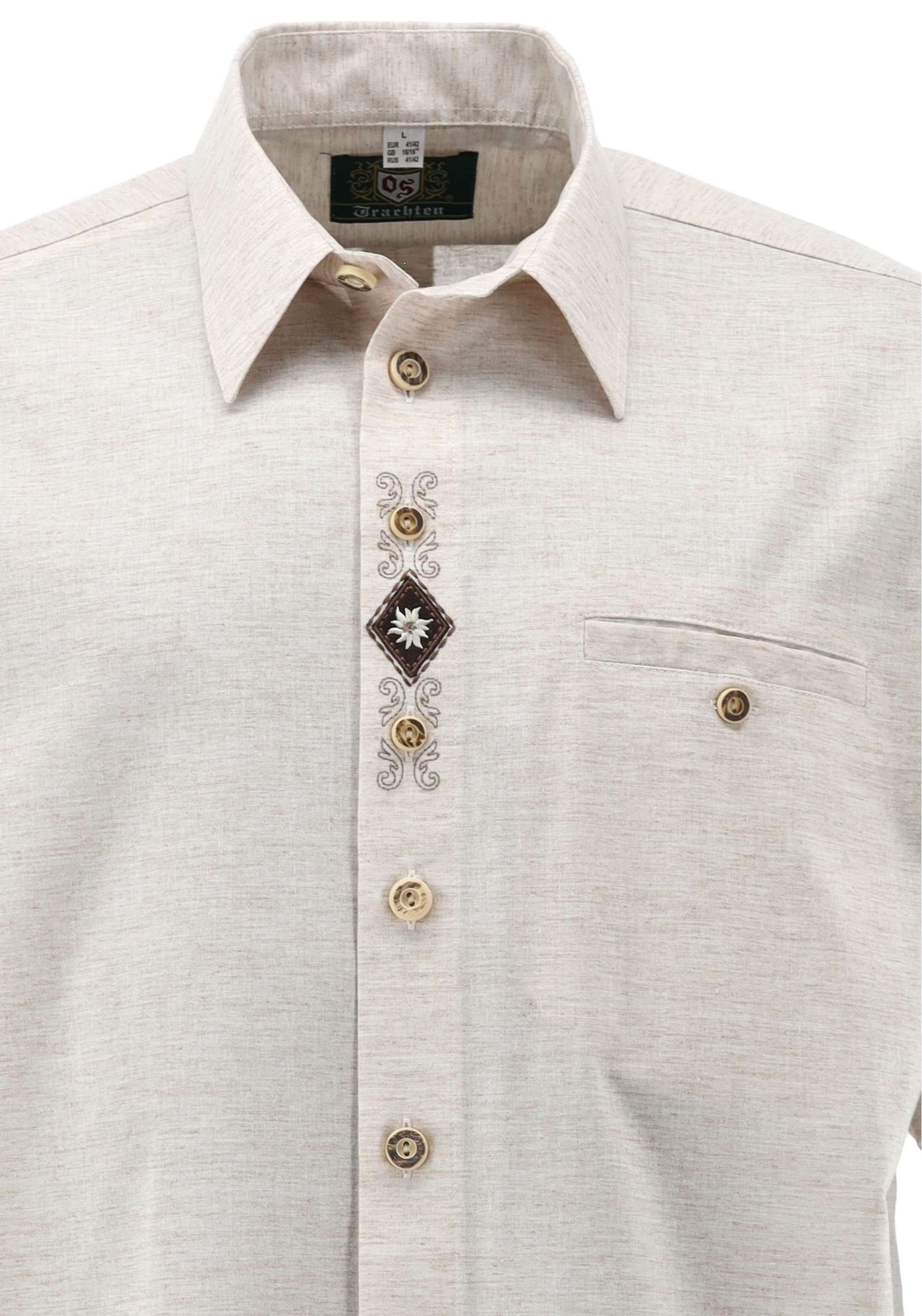 OS Trachten Trachtenhemd Slim Fit Sedia