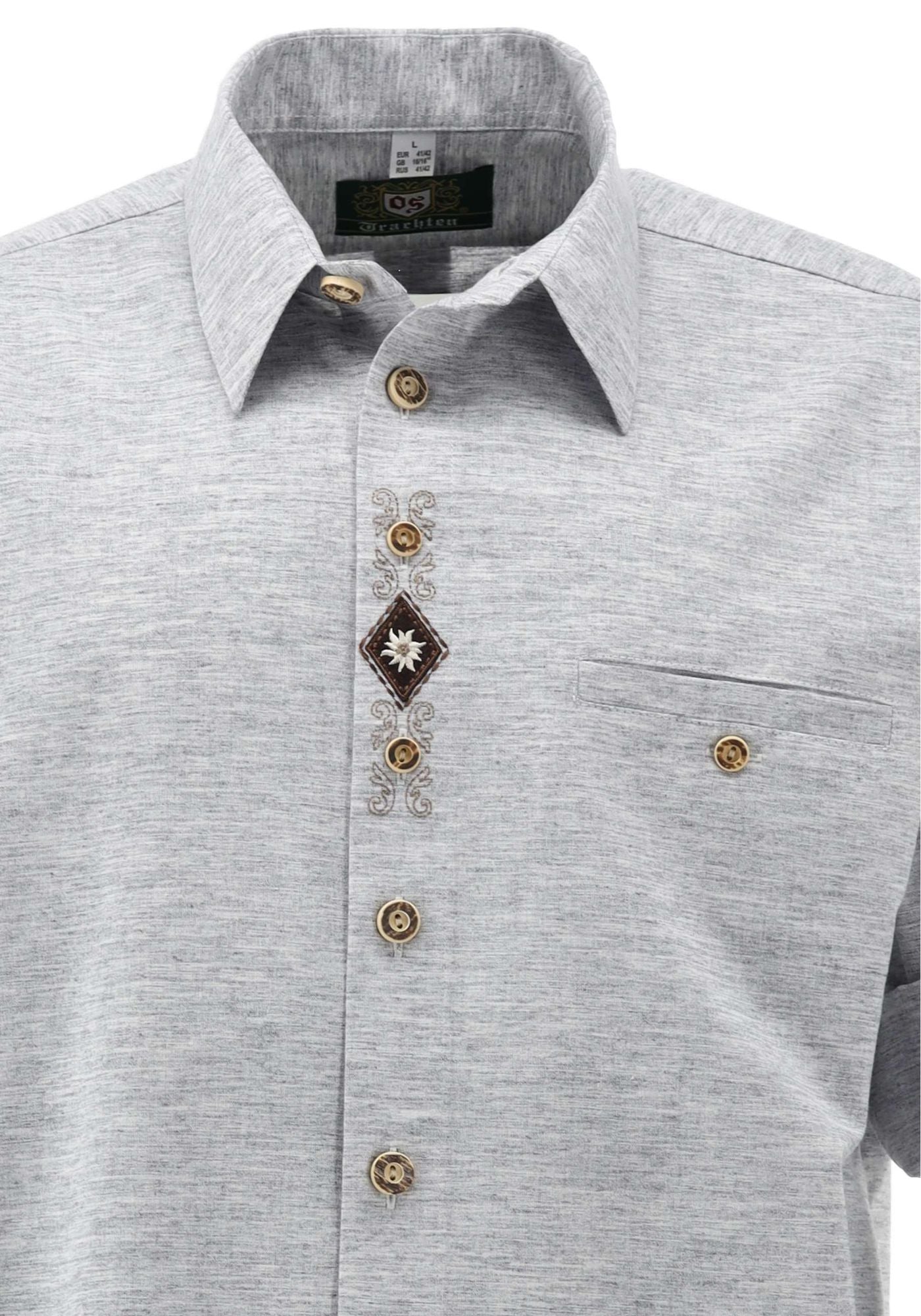 OS Trachten Trachtenhemd Slim Fit Sedia