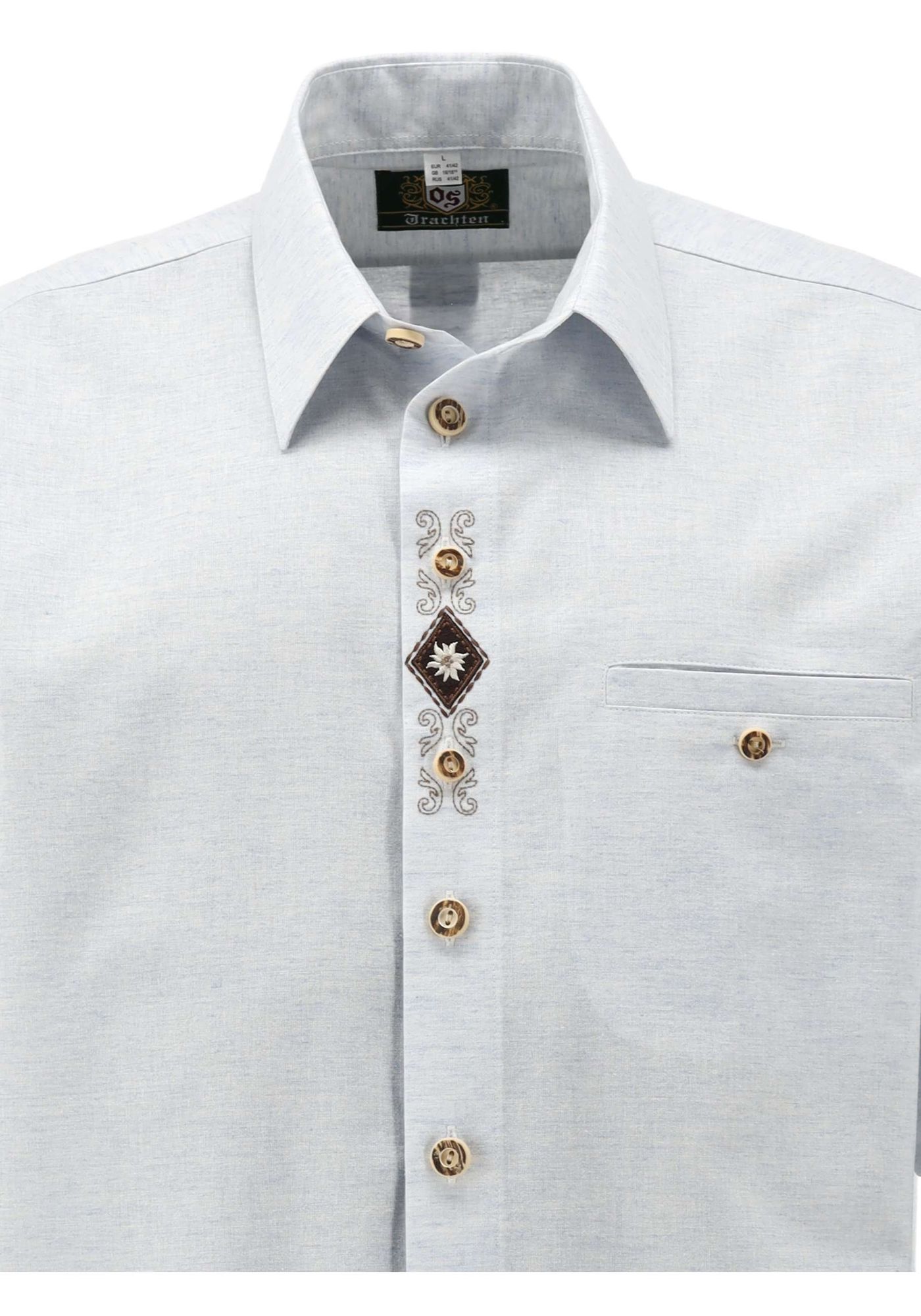 OS Trachten Trachtenhemd Slim Fit Sedia