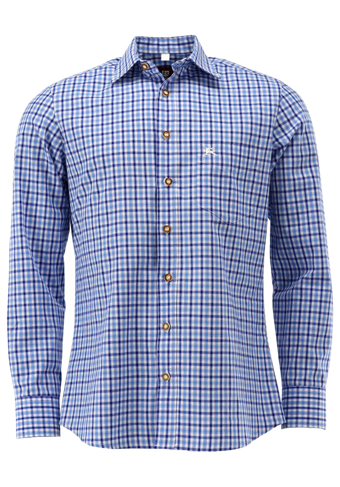 OS Trachten Trachtenhemd Slim Fit Lundoko