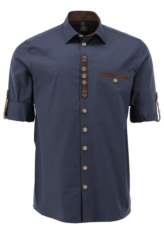 OS Trachten Trachtenhemd Slim Fit Tesoi
