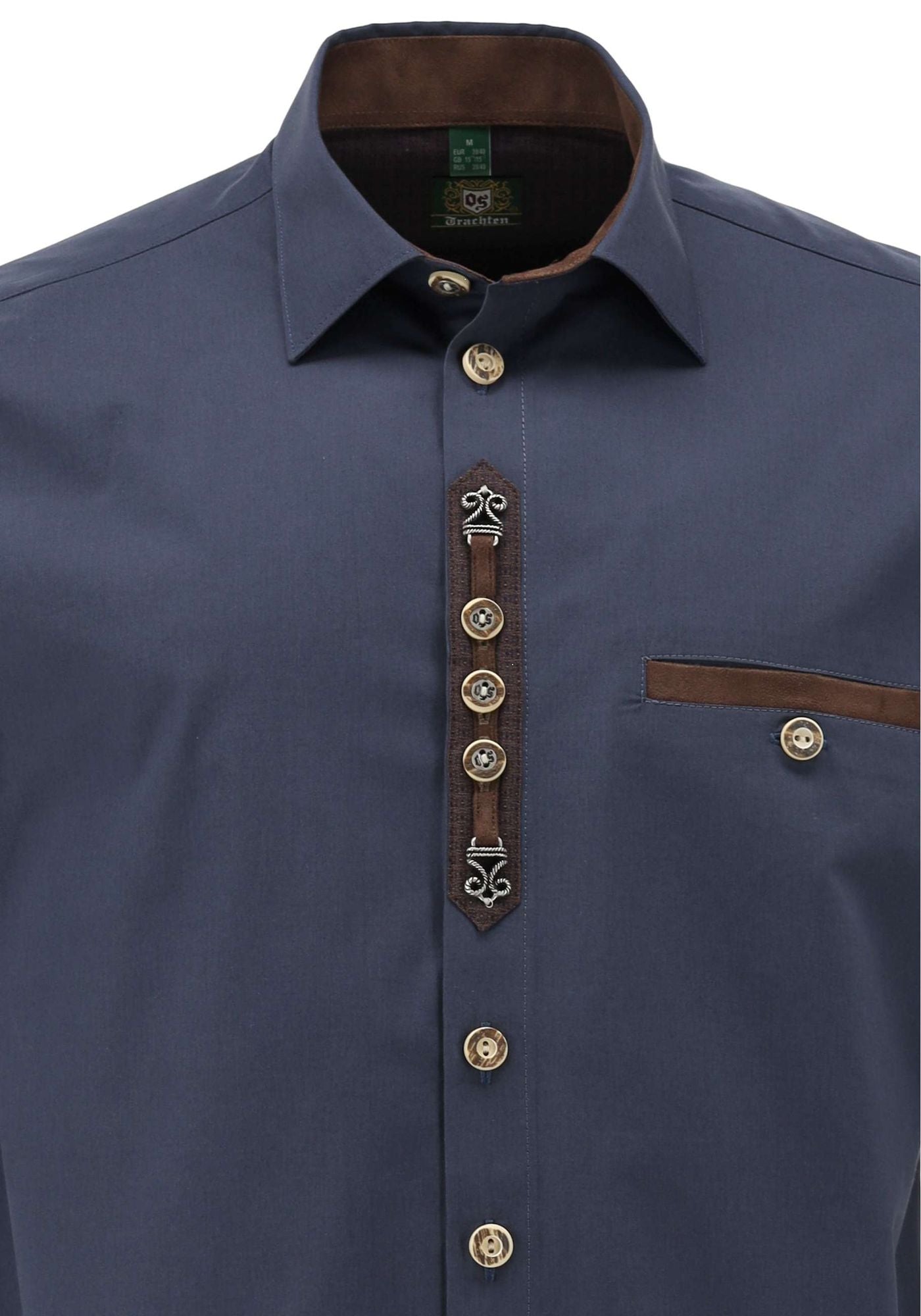 OS Trachten Trachtenhemd Slim Fit Tesoi