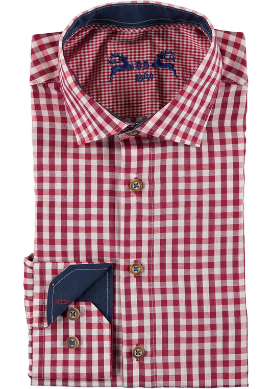 OS Trachten Trachtenhemd Slim Fit Merogu (extra lang)