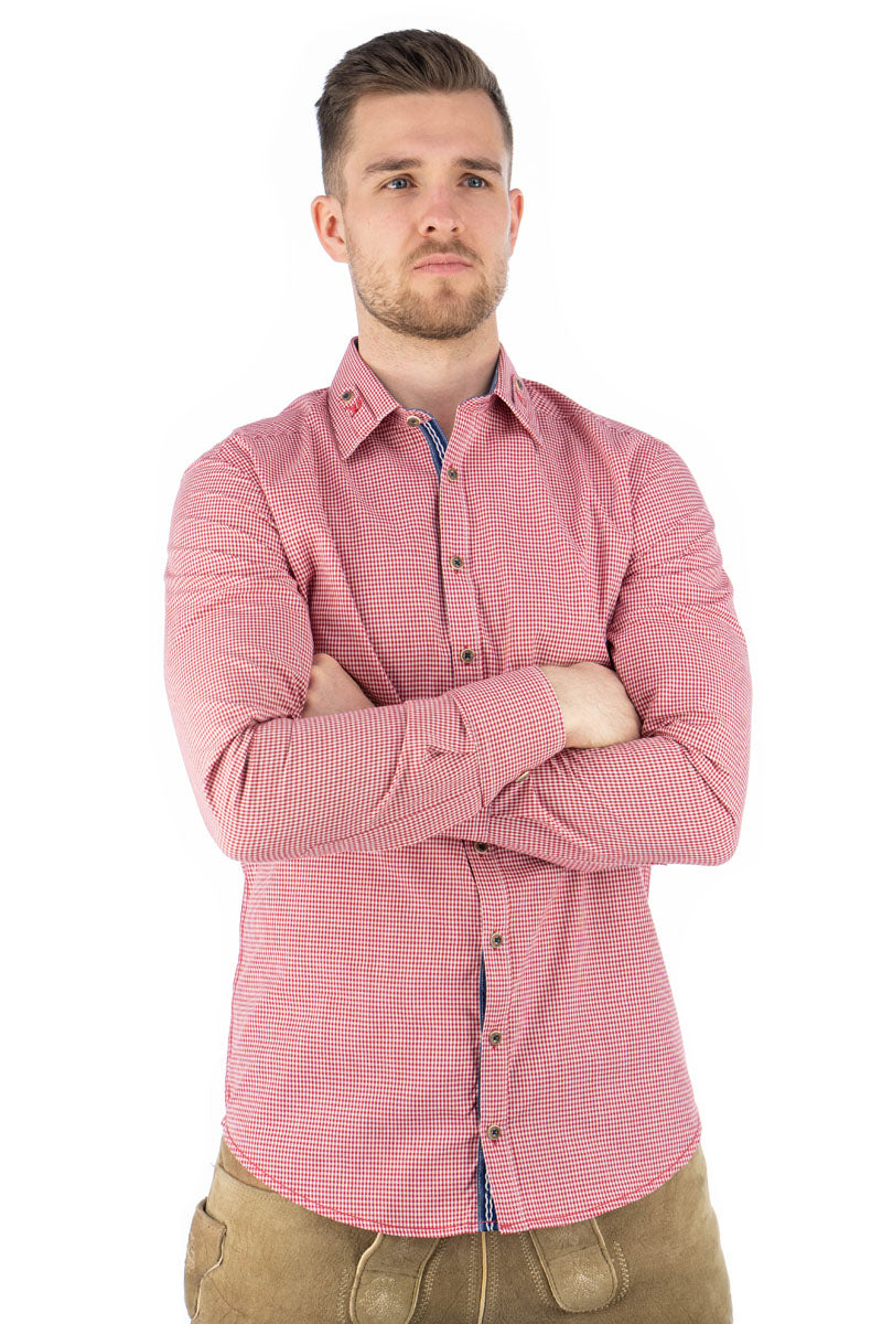 OS Trachten Trachtenhemd Slim Fit Frusla