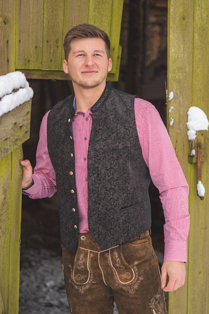 OS Trachten Trachtenhemd Slim Fit Frusla