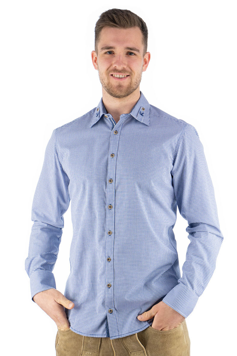 OS Trachten Trachtenhemd Slim Fit Frusla