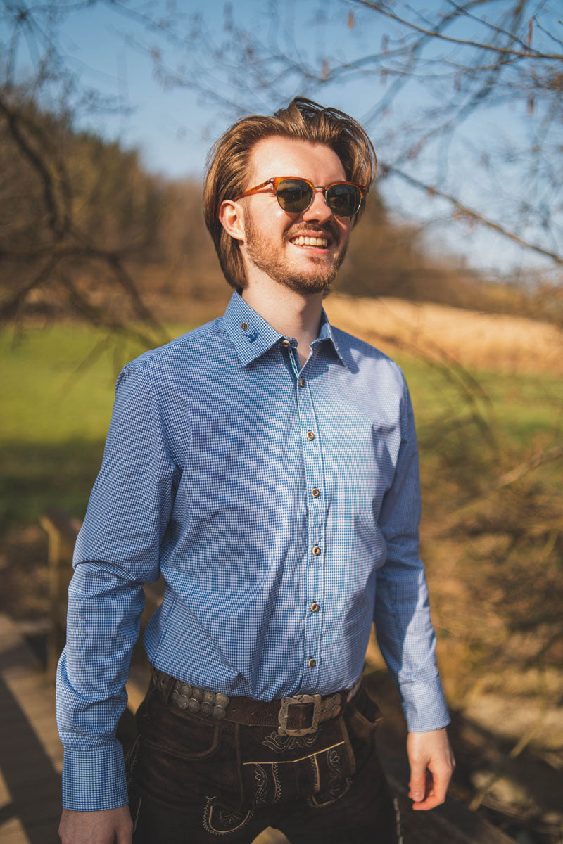 OS Trachten Trachtenhemd Slim Fit Frusla