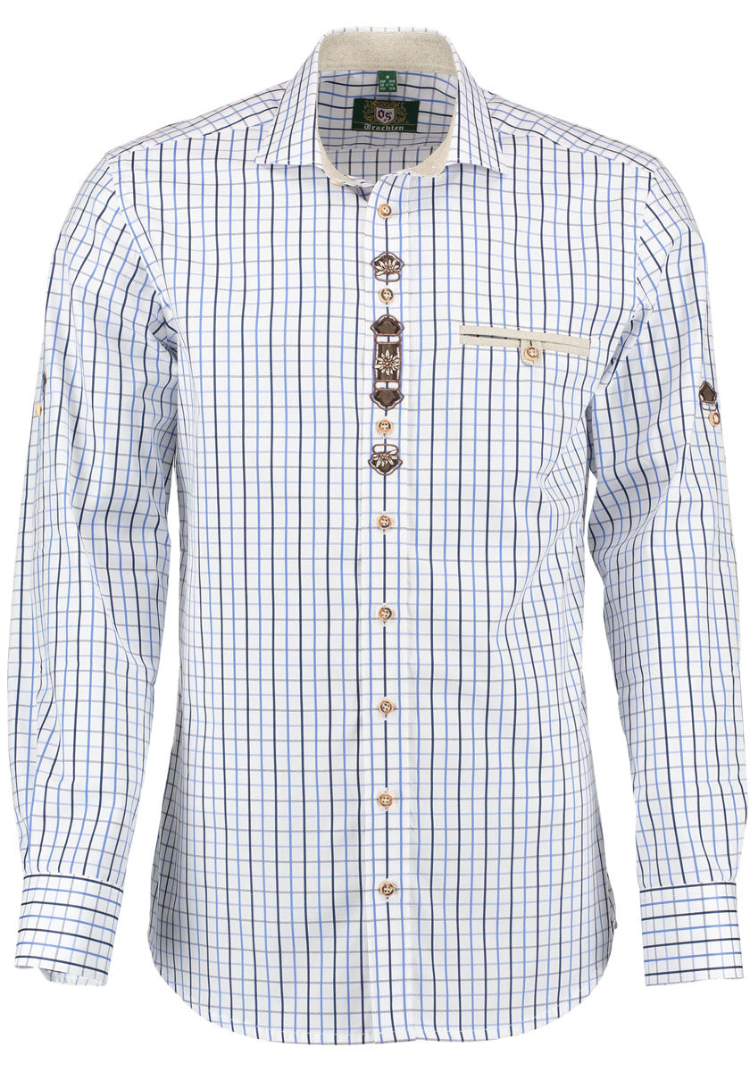 OS Trachten Trachtenhemd Slim Fit Spaja